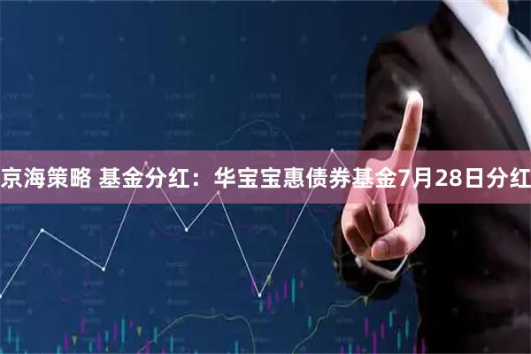 京海策略 基金分红:华宝宝惠债券基金7月28日分红